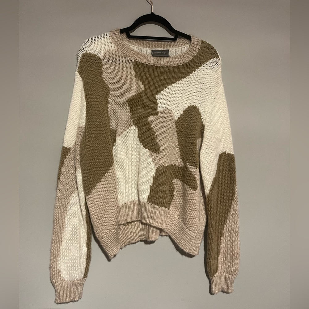 wooden ships camo sweater